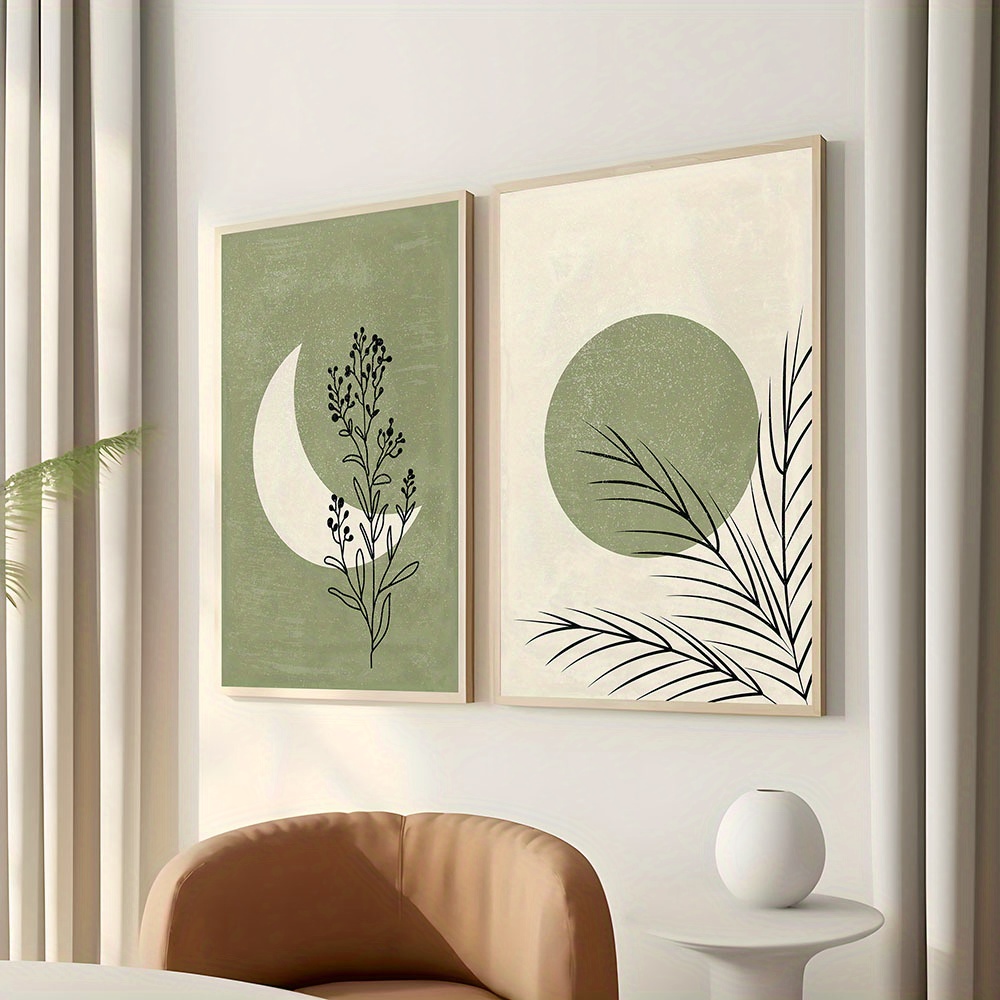 Plant Parenting - 2pcs/set Bohemian Plant Moon Sun Canvas