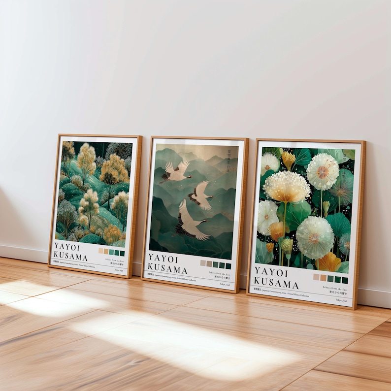 Plant Parenting - 1/3pcs Japanese Yayoi Kusama Dandelion Canvas